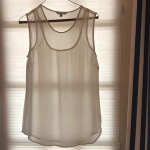 Cabi White Gauzy Shirt